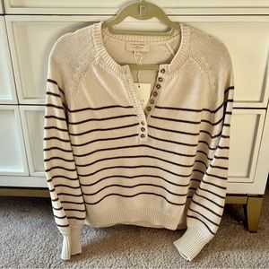 Sezane Leontine Jumper in Ecru/Camel size XS
